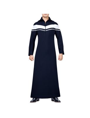 NAVY BLUE HOODY THOBE