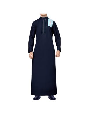 NAVY BLUE WITH SKY BLUE DESING THOBE