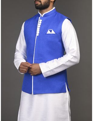 Royal Blue Waistcoat/Nehru Jacket
